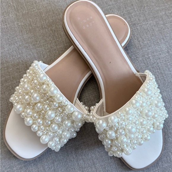 a new day Pearl Embellished Cream Sandals - Picture 2 of 3